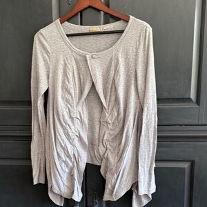 HOLDING HORSES Light Gray Long Sleeve Top